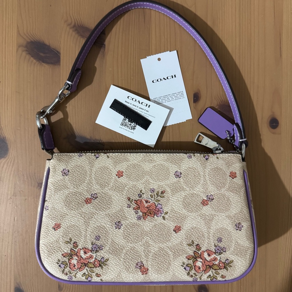 ❤️ Coach Nolita 19 In Signature Canvas With Floral Print - Picture 11 of 13